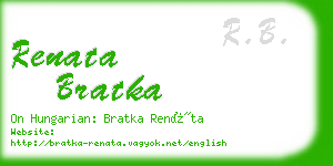 renata bratka business card